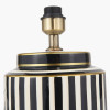 Mono Humbug Black and White Small Table Lamp Base with Bow 30cm Raspberry Velvet Cylinder Lampshade