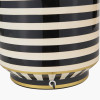 Mono Humbug Black and White Tall Table Lamp Base with Bow 40cm Forest Green Velvet Cylinder Lampshade