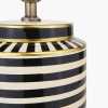 Mono Humbug Black and White Tall Table Lamp Base with Bow 40cm Raspberry Velvet Cylinder Lampshade