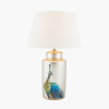 Avas Peacock Tall Silver Ceramic Table Lamp Base