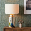 Avas Peacock Tall Silver Ceramic Table Lamp Base