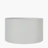 Kari Circle Pattern Ceramic Table Lamp Base with Harry 40cm Ivory Cotton Mix Cylinder Lampshade