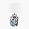 Fleur Blue Floral Ceramic Table Lamp Base