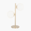 Asterope White Orb and Gold Metal Table Lamp