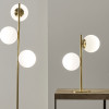 Asterope White Orb and Gold Metal Table Lamp