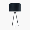 Houston Matt Black Metal Tripod Table Lamp