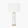 Carrara Marble Effect Ceramic Tall Table Lamp