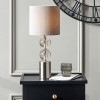 Harris Brushed Silver and Clear Glass Table Lamp