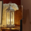 Adaline White Wash Wood Lantern Table Lamp