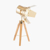 Hereford Gold and Natural Tripod Table Lamp