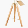 Hereford Gold and Natural Tripod Table Lamp