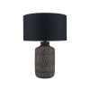 Atouk Textured Black Stoneware Table Lamp Base