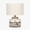 Wren Black and Cream Building Print Ceramic Table Lamp Base