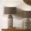 Yala Grey Wash Wood Textured Bottle Table Lamp Base