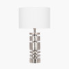 Elon Silver Metal Stacked Cylinder Table Lamp Base