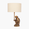 Capuchin Antique Brass Metal Monkey Table Lamp Base