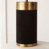 Dempsey Black Velvet and Antique Gold Metal Table Lamp Base