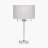 Plaza Silver 3 Light Metal Table Lamp