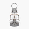 Filey Grey Metal and Clear Glass  Oil Lantern Table Lamp