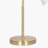 Monroe White Waisted Glass and Gold Metal Table Lamp