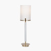 Midland Champagne Gold Metal and Marble Effect Table Lamp