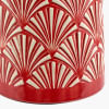 Poiret Red Art Deco Detail Ceramic Table Lamp