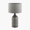 Poiret Grey Art Deco Detail Ceramic Table Lamp