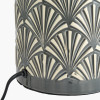 Poiret Grey Art Deco Detail Ceramic Table Lamp