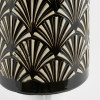 Poiret Black Art Deco Detail Ceramic Table Lamp