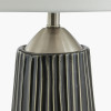 Artemis Black Textured Ceramic and Brushed Silver Tall Table Lamp