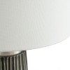 Artemis Black Textured Ceramic and Brushed Silver Tall Table Lamp