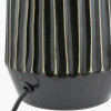 Artemis Black Textured Ceramic and Brushed Silver Tall Table Lamp