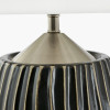 Artemis Black Textured Ceramic and Brushed Silver Table Lamp