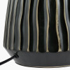 Artemis Black Textured Ceramic and Brushed Silver Table Lamp