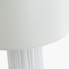 Ionic White Textured Ceramic and Gold Metal Table Lamp