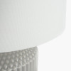 Meribel Grey Geo Textured Ceramic Table Lamp