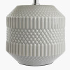 Meribel Grey Geo Textured Ceramic Table Lamp