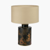 Landscape Black Hand Painted Metal Table Lamp Base