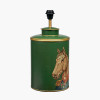 Horse Green Hand Painted Metal Table Lamp Base