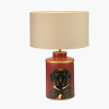 Dachshund Red Hand Painted Metal Table Lamp Base