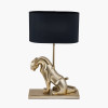 Osa Shiny Gold Metal Jaguar Table Lamp Base