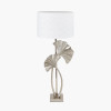 Gingko Shiny Champagne Metal Tall Gingko Leaf Table Lamp Base