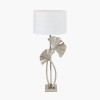 Gingko Shiny Champagne Metal Tall Gingko Leaf Table Lamp Base