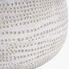 Alina White Dot Design Small Stoneware Table Lamp Base