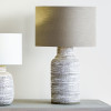 Alina White Dot Design Stoneware Table Lamp Base