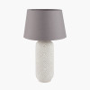 Margot Grey Patterned Stoneware Table Lamp Base