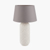 Margot Grey Patterned Stoneware Table Lamp Base