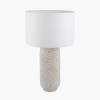 Margot Grey Patterned Stoneware Table Lamp Base