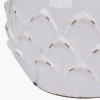 Willow White Leaf Detail Small Stoneware Table Lamp Base