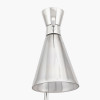 Monroe Smoke Waisted Glass and Silver Metal Table Lamp